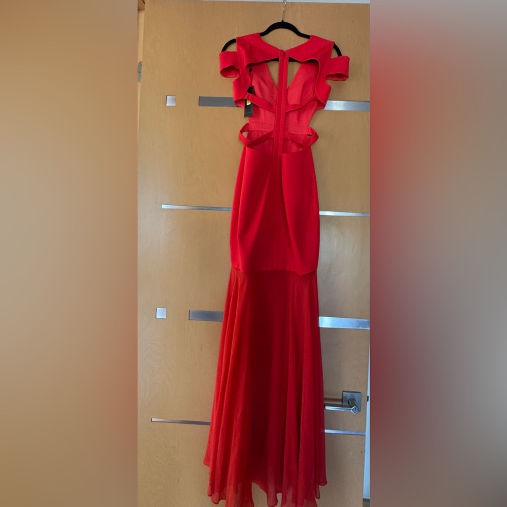 BCBGMaxAzria Vibrant Red High Low Dress